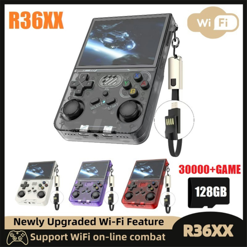 R36XX Retro Handheld Game Console 128G 30000+Games for Kid Gift D 1