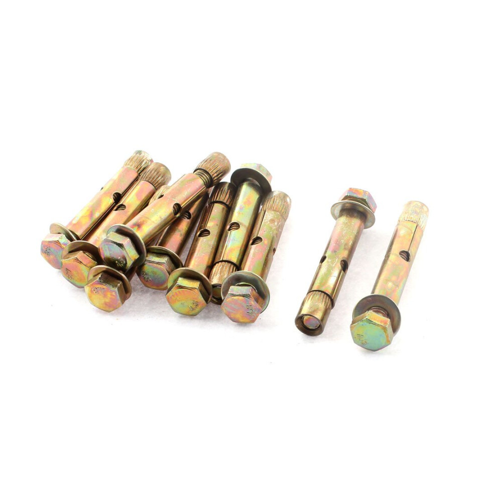 Iivverr 10 Pcs M6 X 45Mm Thread 50Mm Long Hex Nut Split Sleeve Expansion Bolts Anchors Screws Fasteners 822310246134