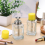 2PCS 6Oz / 180ml Clear Acetone Dispenser with Cap 6