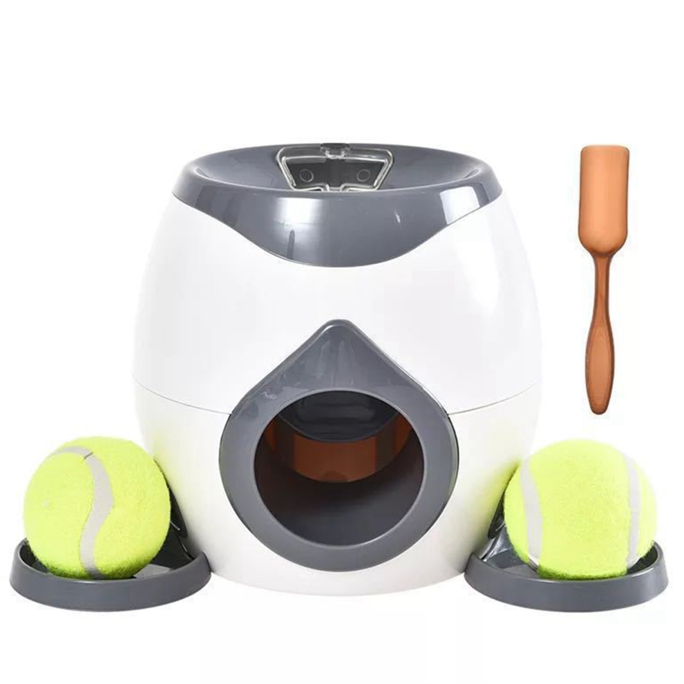 Dog Tennis Ball Feeder Trainer Reward Machine Dark Gray