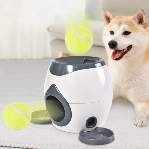Dog Tennis Ball Feeder Trainer Reward Machine Dark Gray 2