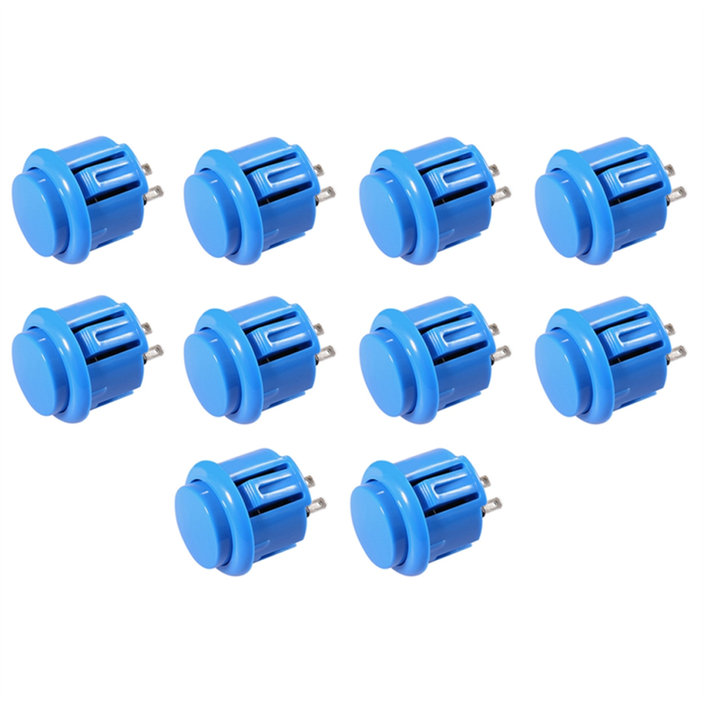 10 Pcs Arcade Buttons 24Mm Responsive Arcade Buttons Blue 4853968545986