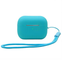 (Blue) For AirPods Pro 2 2.0mm Solid Color Silicone Protective Cover