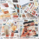 Vintage Stickers for Scrapbooking, 50 Sheets Precut Washi Stickers B 6