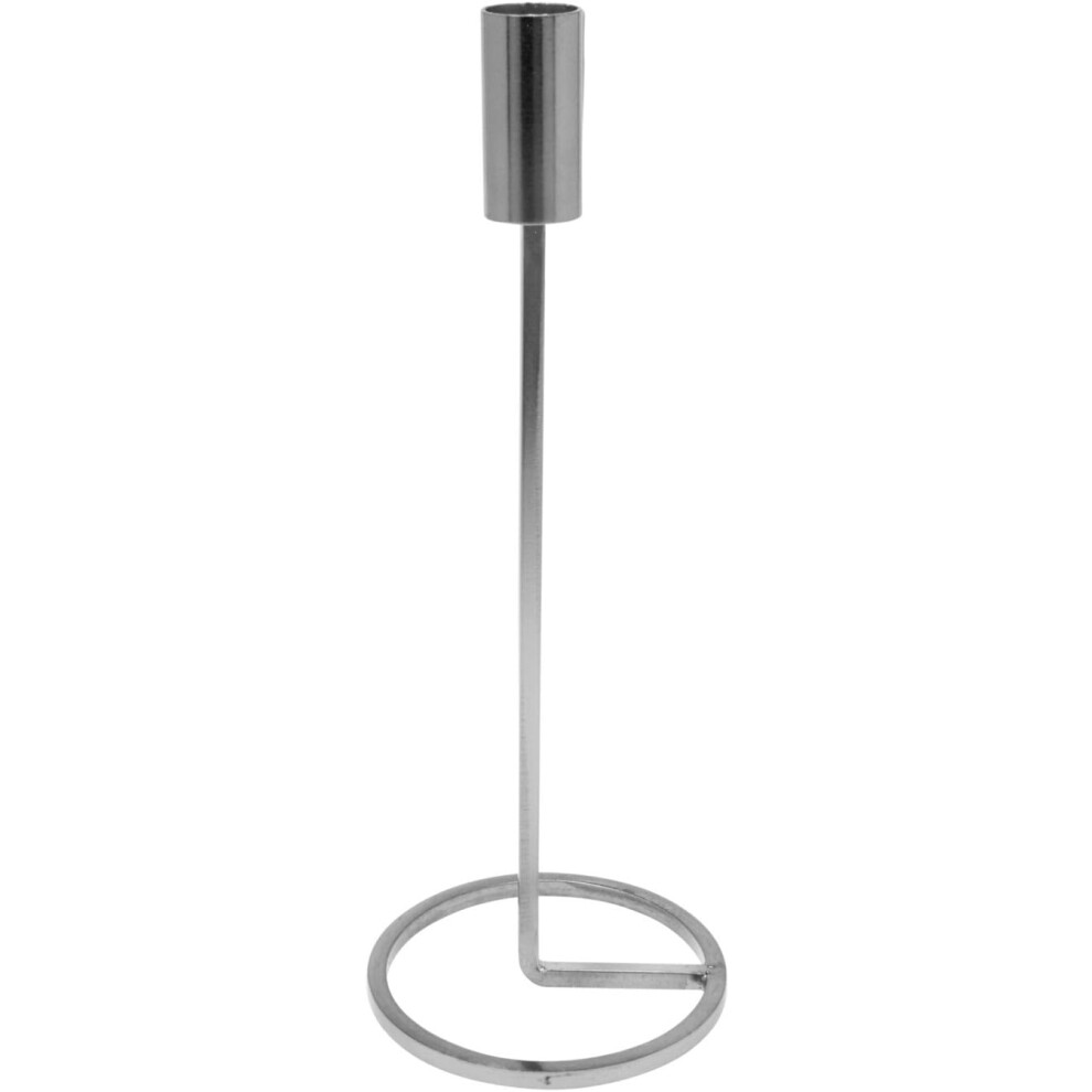 Urbn Living ( 25Cm, 2) Metal Candlestick Taper Candle Holder Stand Home Décor Wedding Table Centrepiece Silver