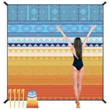 Beach Blanket Large Beach Mat Sandproof 86.6' X 70.8', Compact Sand Free Mat