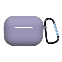 (For AirPods Pro 2, Lavender Purple) Earphone Silicone Protective Case with Buckle For AirPods Pro 2