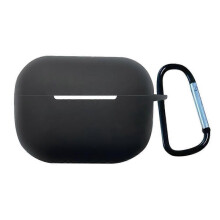 (with Buckle, Black) Earphone Silicone Protective Case with Buckle For AirPods Pro 2