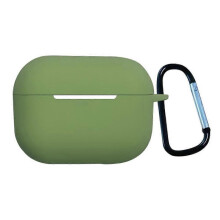 (with Buckle, Matcha Green) Earphone Silicone Protective Case with Buckle For AirPods Pro 2