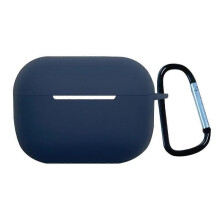 (with Buckle, Midnight Blue) Earphone Silicone Protective Case with Buckle For AirPods Pro 2