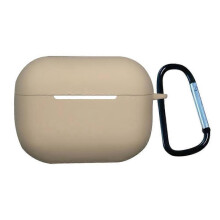 (For AirPods Pro 2, Milk Tea Color) Earphone Silicone Protective Case with Buckle For AirPods Pro 2