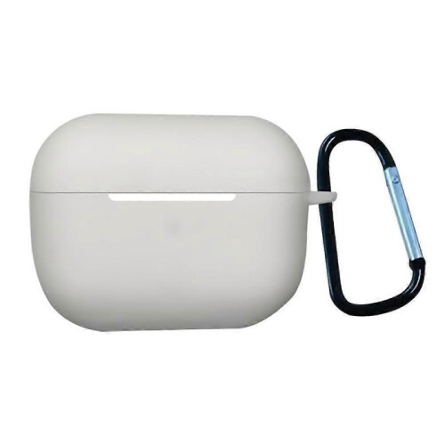 (with Buckle, White) Earphone Silicone Protective Case with Buckle For AirPods Pro 2