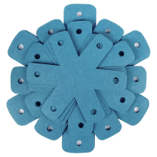 Pot Pan Protectors - 12-Piece Set, 4 Sizes (10/12/14/16 in), Thick Polyester, Reusable & Washable, Stack to Protect Cookware (Lake Blue)