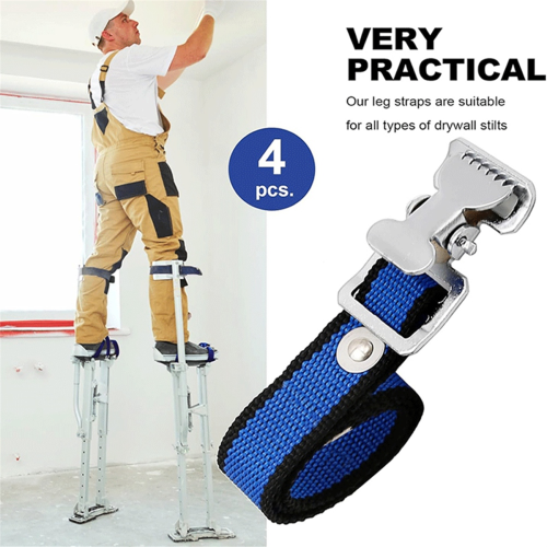 4PCS Drywall Stilts Straps, Adjustable Stilt Leg Band Straps Kit 2