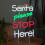 Premier 35cm Light up Santa Please Stop Here Neon Christmas Sign 1