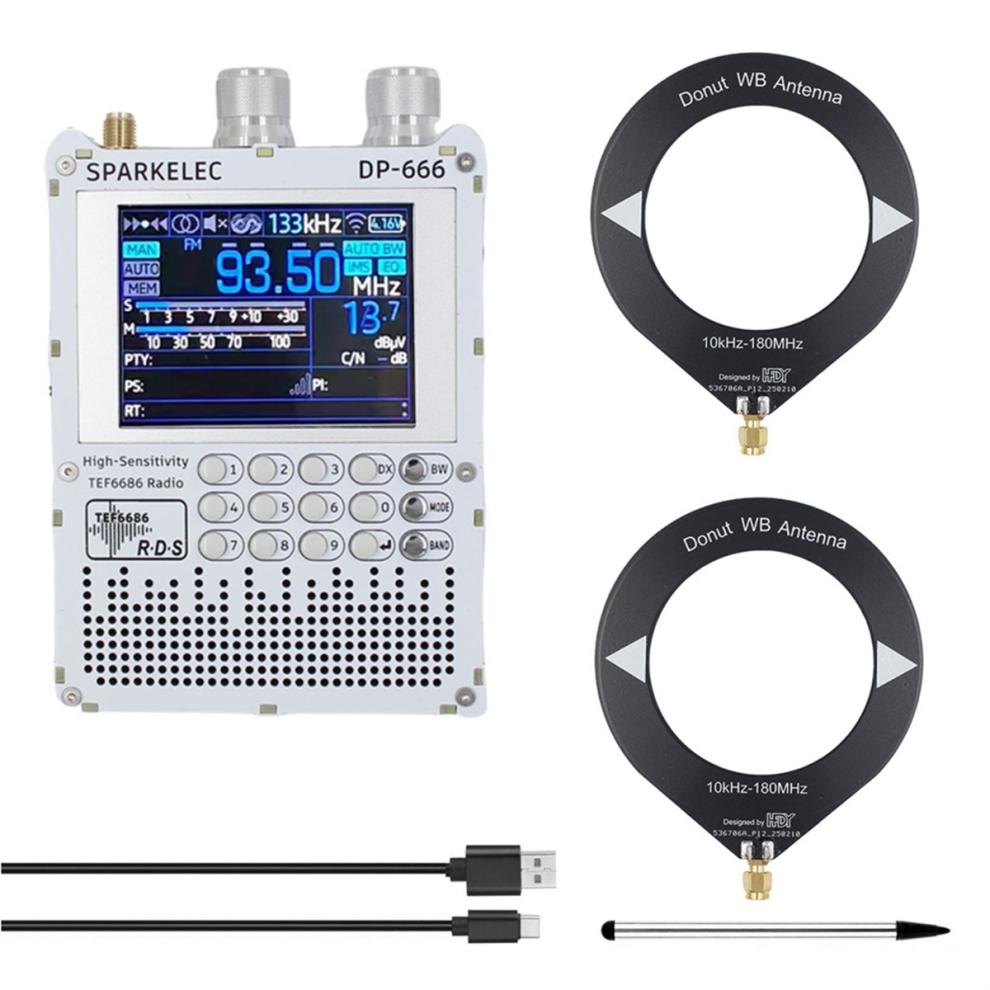 Tef6686 Radio+Loop Antenna Full Band Fm/Lw/Mw/Sw Shortwave Radio 4853968564307