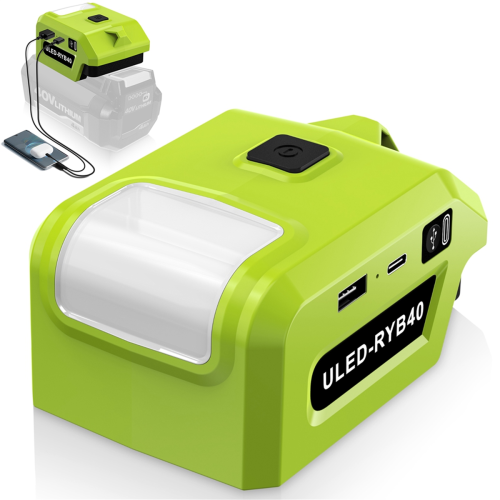 Battery Adapter for 40V Electric Tool Li-Ion Battery LED Light 2