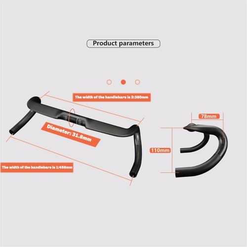 Carbon Handlebar Road Bike Handlebar Carbon Handlebar 31.8x458mm 2