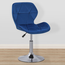 (Velvet Blue) Charles Jacobs Small Swivel Chair | Home Office Furniture