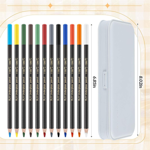 12 Colors Underglaze Pencils for Ceramics Pottery 2