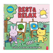 Sunny Vibes Rest & Relax Colouring Book, Cute & Bold for Adults & Kids