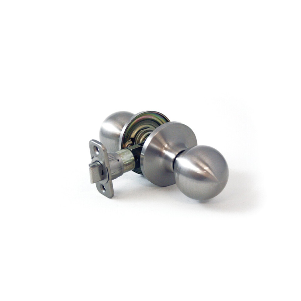 1733102 Atlas Ball Passage Door Knob With Door Latch, Satin Nickel 646618784811