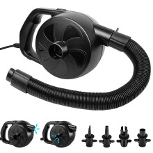 Electric Air Pump High Power Air Pump for Inflatables Air Mattress Swimming Rings Airbeds Rafts Inflatable Sofas Air Track Pump with 4 Nozzles