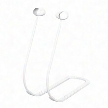 (White) Sweat-Proof Soft Bluetooth Earbuds Neck Rope for  Galaxy Buds 2 - Anti-Lost Lanyard with Skin Affinity