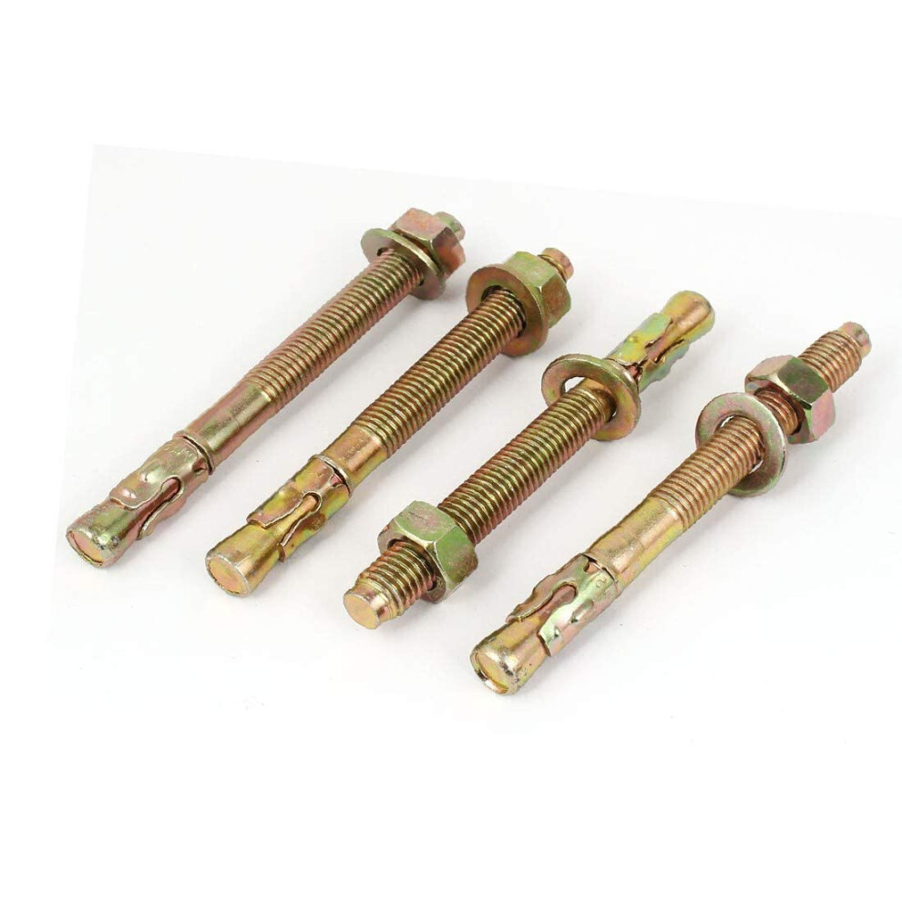 Yellow Zinc Plated Expansion Bolt Anchors Gecko Car Repair Bolts M12x130mm 4Pcs (Color : Multiple Colors) 425039188589