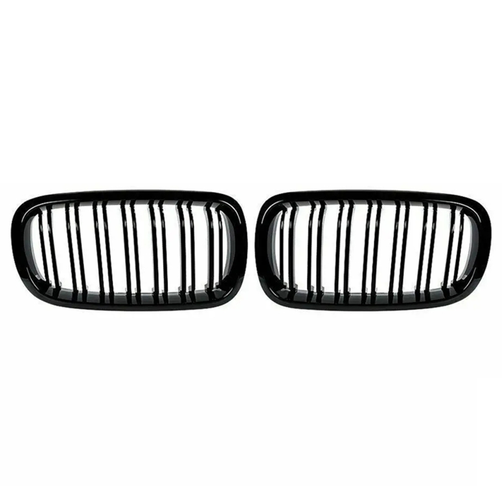 For F15 F16 X5 X6 2014-2018 Front Bumper Kidney Double Slat Grill Black 4853968581571