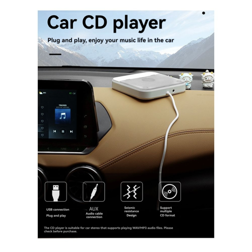 USB Interface Car CD Dish Box External Stereo Radio Dish Box Player 2
