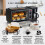 3In1 Breakfast Station, Includes Coffee Maker, NonStick Griddle, 4Slice Toaster Oven, Black 3
