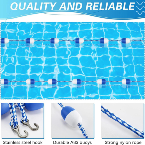 16ft Pool Rope Floats to Divide Pool - Pool Safety Rope with Floats 2
