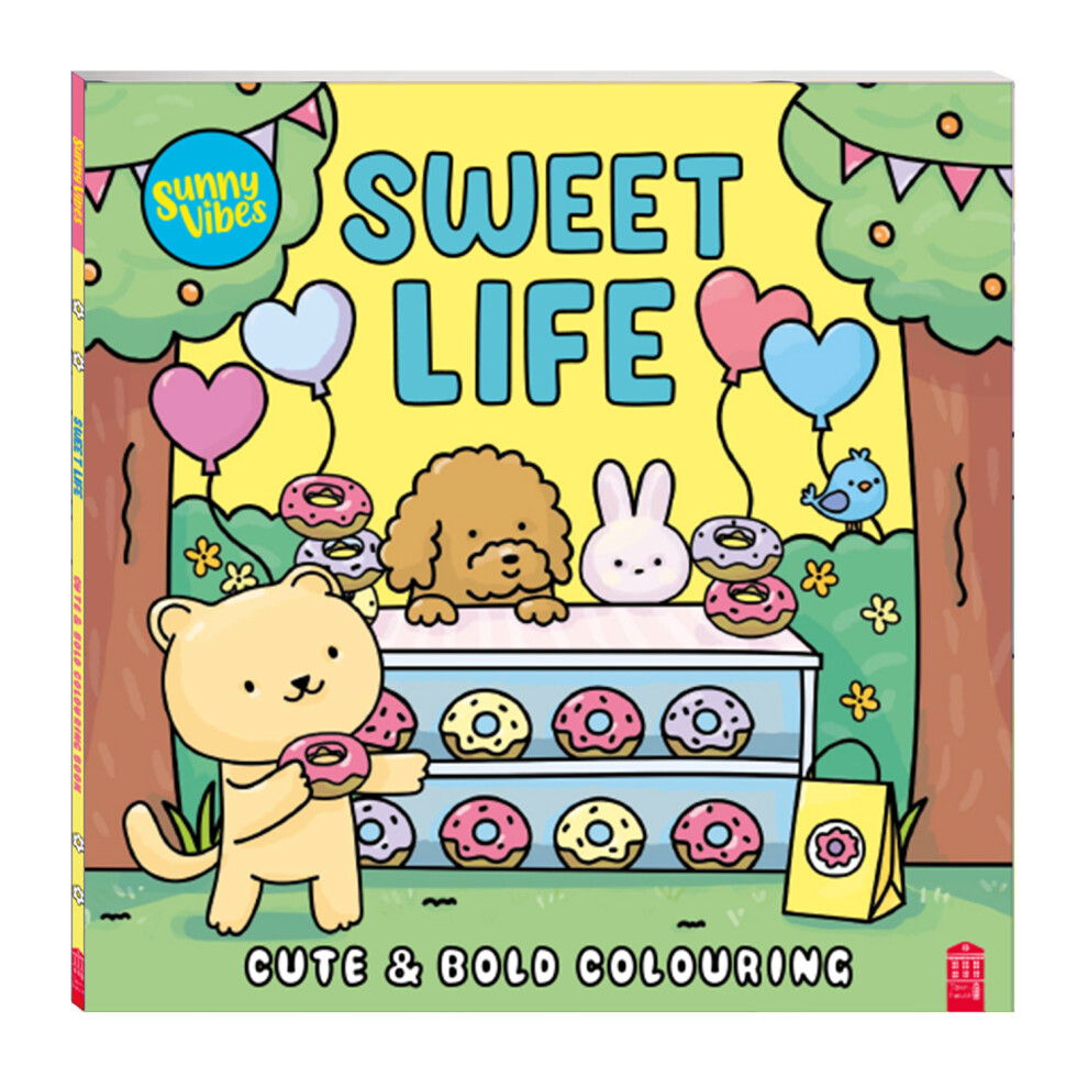 Daniel James Sunny Vibes Sweet Life Colouring Book, Cute & Bold For Adults & Kids