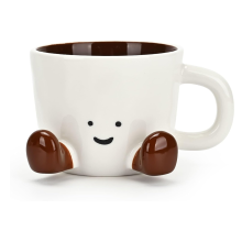 Coffee Mugs,Cute Funny Mug for Women, 12.8oz/380ml Caramel Color