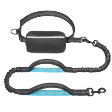 Hands Free Dog Leash with Zipper Pouch, Cushioned Handles