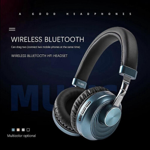 (Green) VJ083 Folding Wireless Headset Bluetooth Competitive Game Music Sports Plug Cartoon Wireless Headset 2