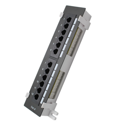 12 Port CAT6 Patch Panel RJ45 Networking Wall Mount Rack 2