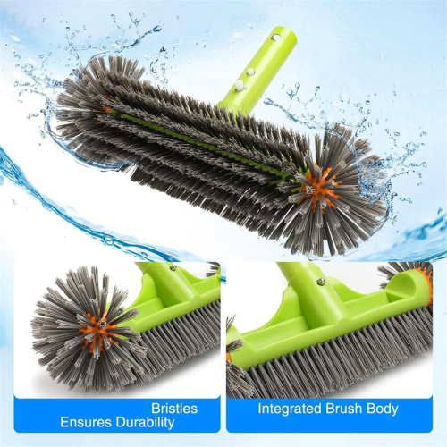 Pool Brush Head with Round Ends, for Cleaning Pool Walls Green 2