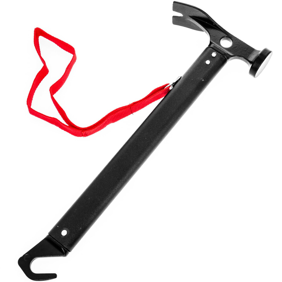 13oz Carbon Steel Camping Hammer with Tent Stake Puller Hand Tool, 12 Inch-image-OPC-PHYTJWQ-NEW