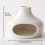 Elegant Ceramic Burner with Chimney White 2