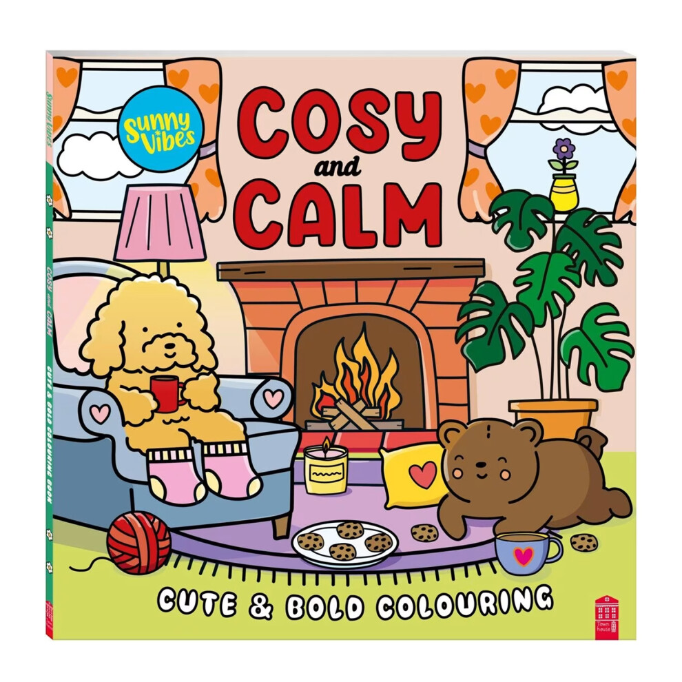 Sunny Vibes Cosy & Calm Colouring Book, Cute & Bold for Adults & Kids
