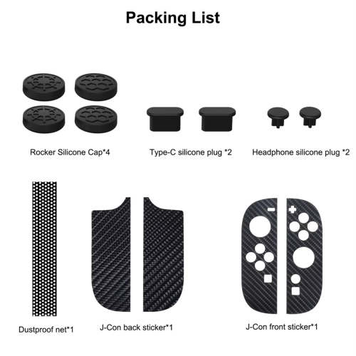 Grip Dust Cover, Game Console Skin Accessories Kit for Switch 2 1