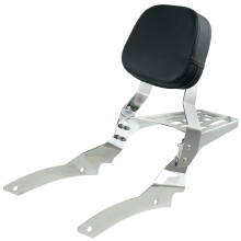 Top Valuable Backrest Sissy Bar With Comfortable Pad and Luggage Rack Compatible with Yamaha VStar 650 400