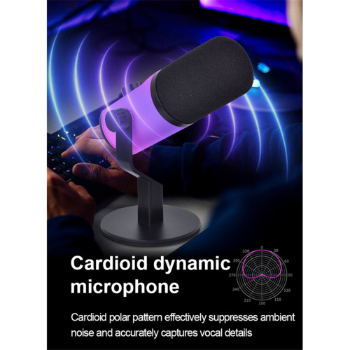 USB/XLR RGB Dynamic Microphone with XLR Cable 1