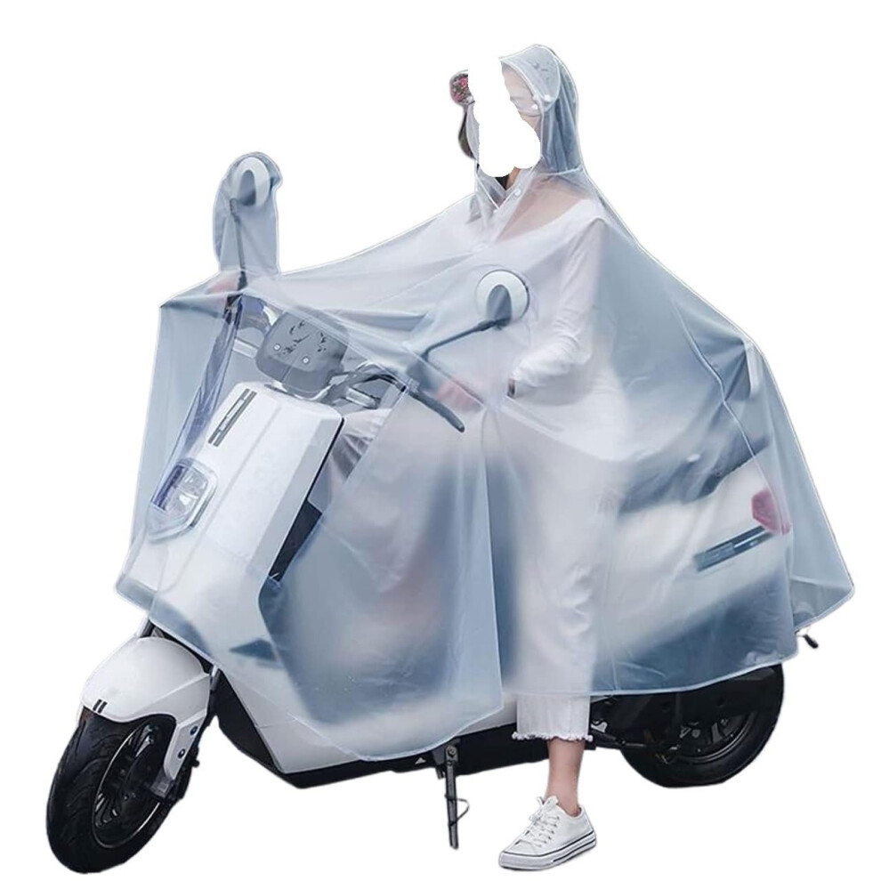 Hooded Rain Poncho, Mobility Scooter Rain Cover,Reusable Electric Bicycle Hooded Raincoat,4XL