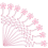 24 Pcs Pink Bow Straws Bulk Reusable Plastic Spiral Drinking Straw 1