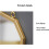 Bathroom Wall Mounted Mirror, Round Square Mirror, Nordic Iron Wall Mounted Mirror, Gold 5