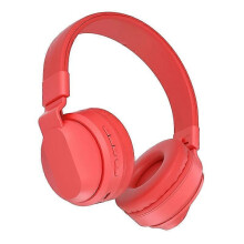 (Red) BOBo Kids Gift Bluetooth 5.0 Bass Noise Cancelling Stereo Wireless Headset With Mic, Support TF Card / FM / AUX-in(Red)