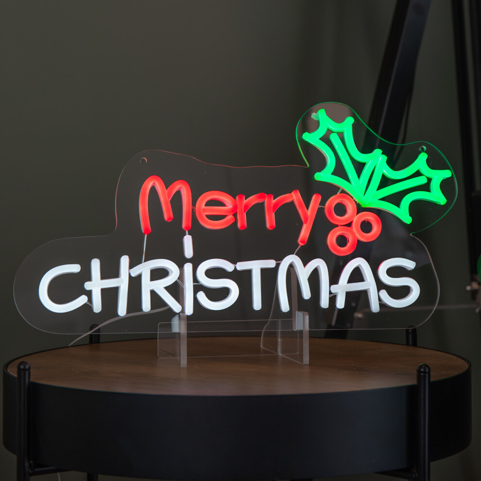 Premier 40Cm Up Merry Christmas Neon Sign Light